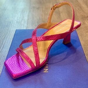 Stuart Weitzman Oasis 50 Kitten Heel Slingback Sandal